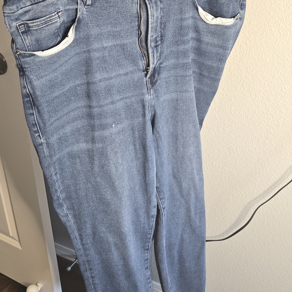 Good American Plus Size Skinny Blue Jeans